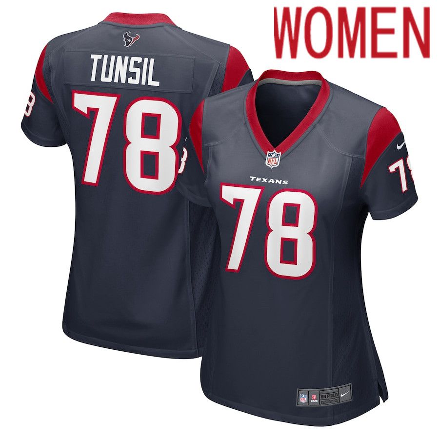 Women Houston Texans #78 Laremy Tunsil Nike Navy Game NFL Jersey->women nfl jersey->Women Jersey